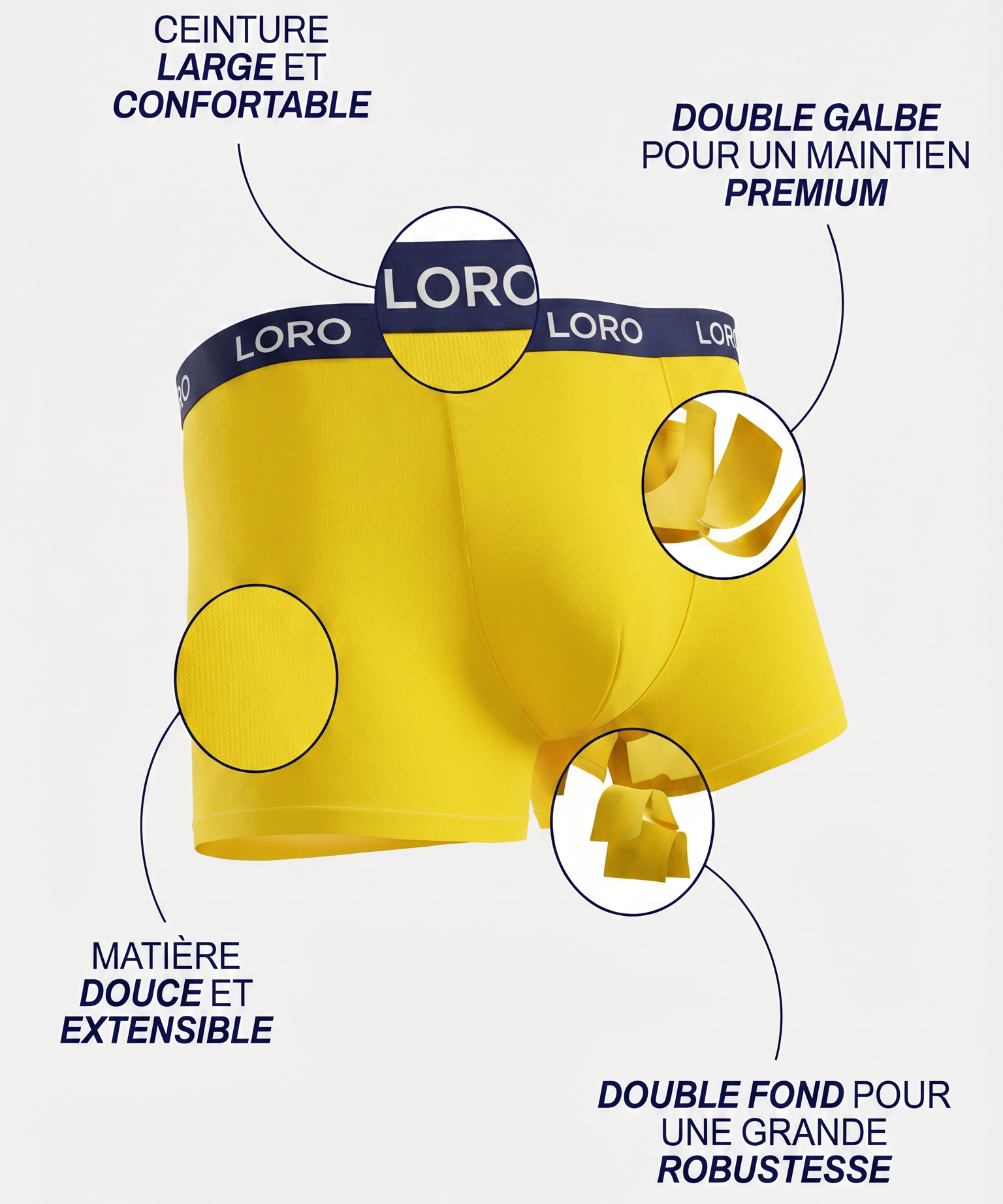 Lot de 3 boxers en coton