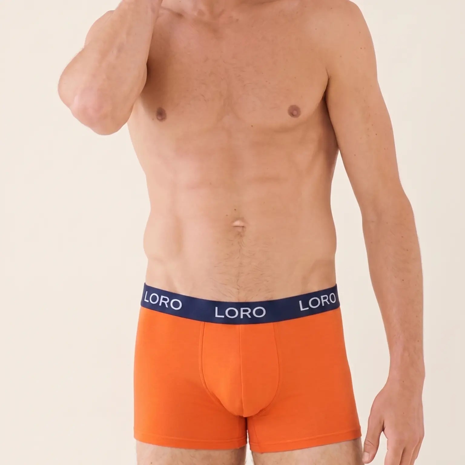 Boxer en coton orange Ma boutique