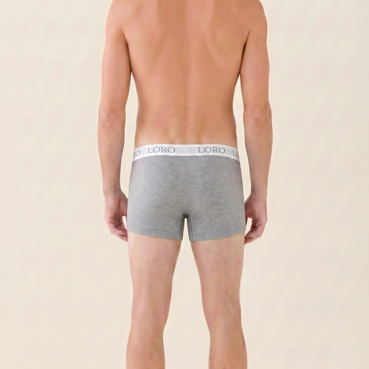 Boxer en coton gris chiné Ma boutique