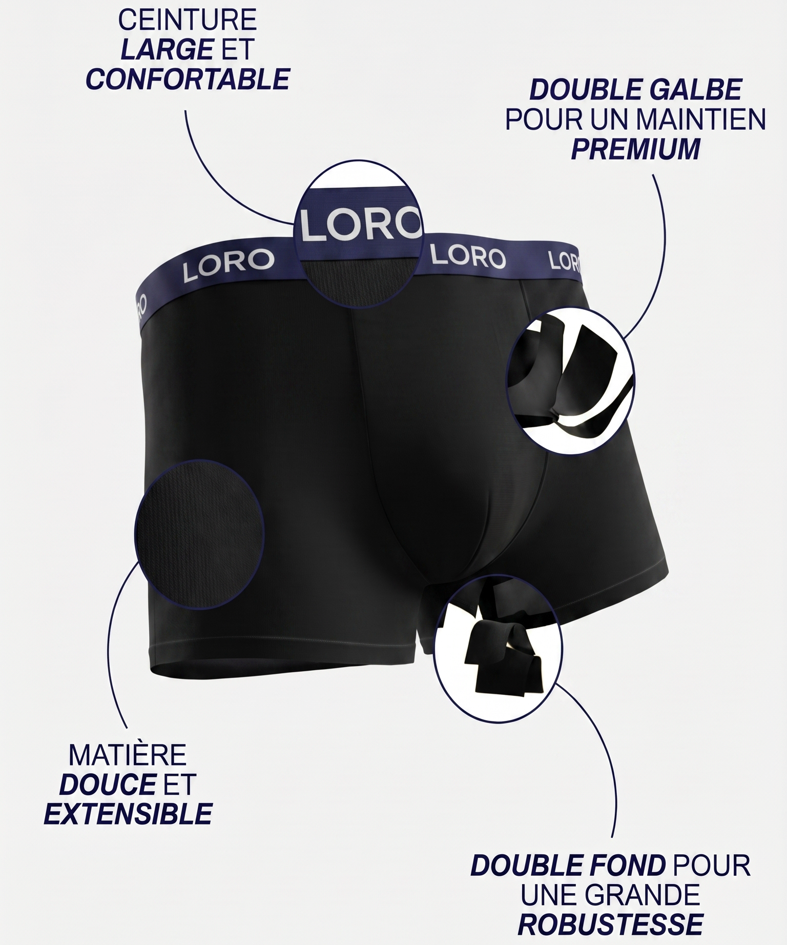 Lot de 3 boxers en coton Ma boutique