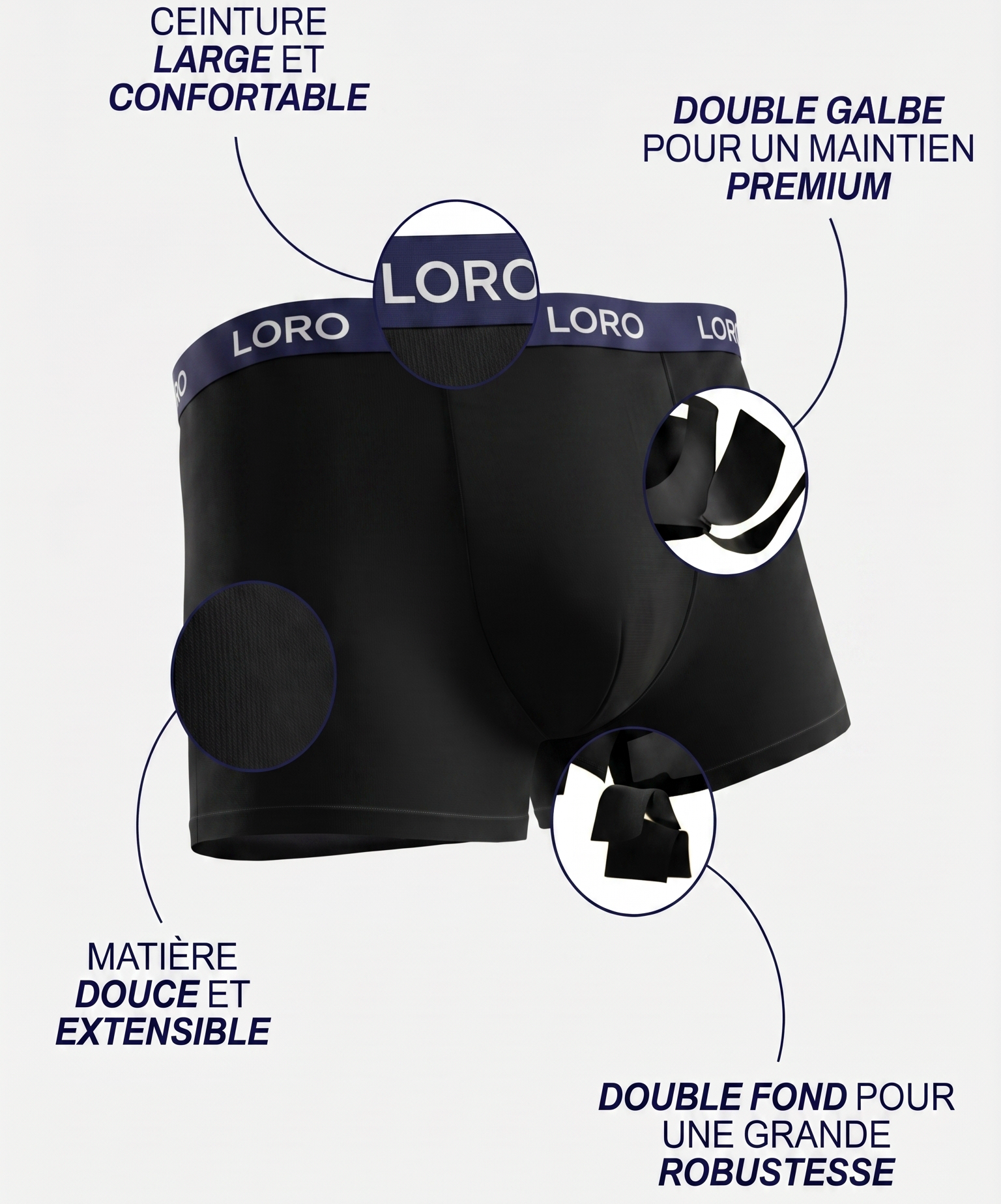 Lot de 3 boxers en coton Ma boutique