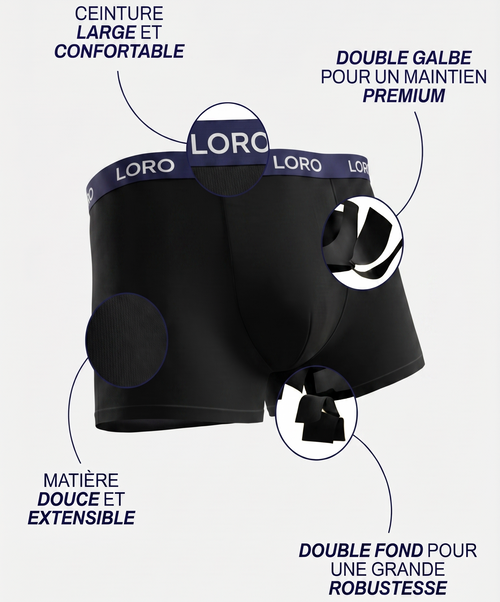 Boxer en coton bleu marine
