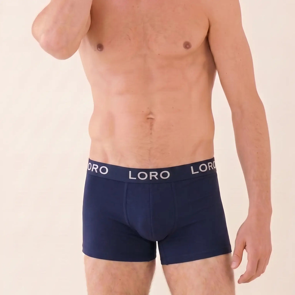 Boxer en coton bleu marine Ma boutique