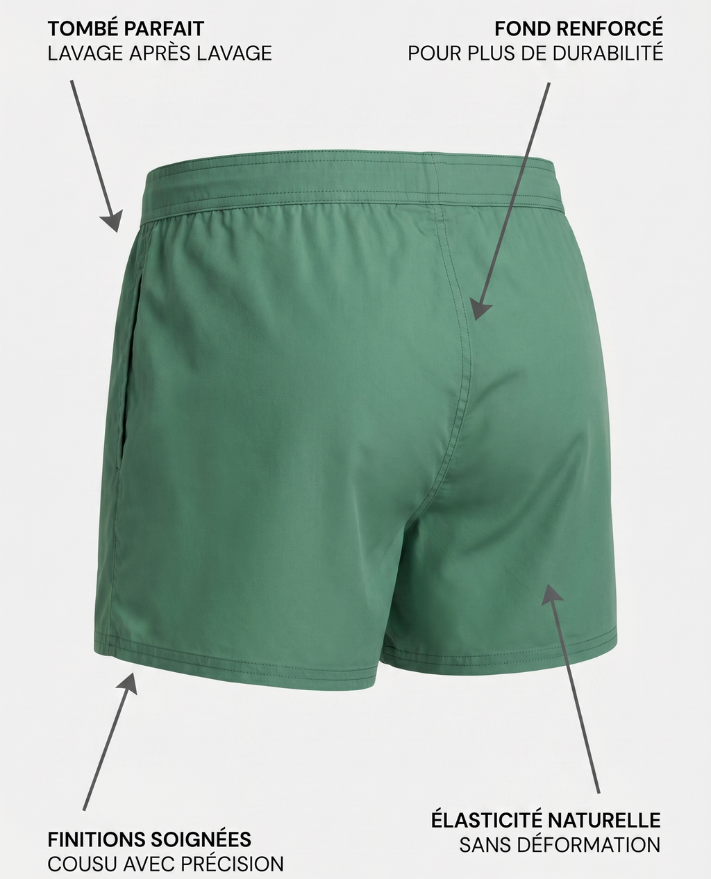 Caleçon en coton vert Ma boutique