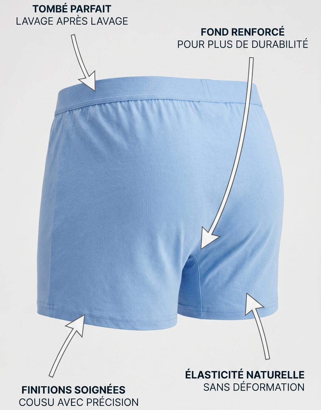 Caleçon en coton bleu clair Ma boutique
