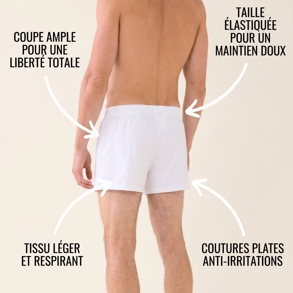 Caleçon en coton blanc Ma boutique