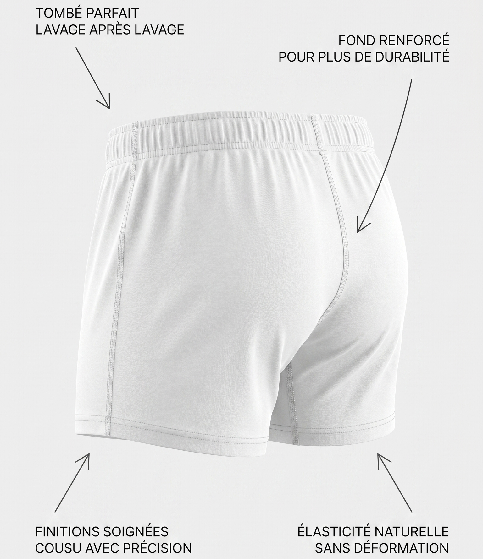 Caleçon en coton blanc Ma boutique