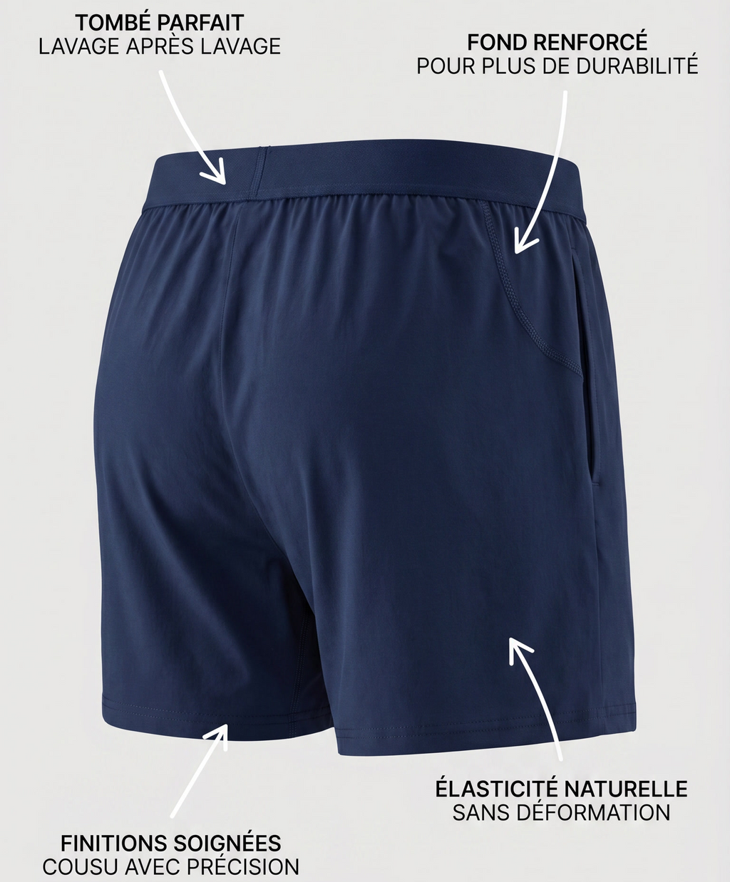 Caleçon en coton bleu marine Ma boutique