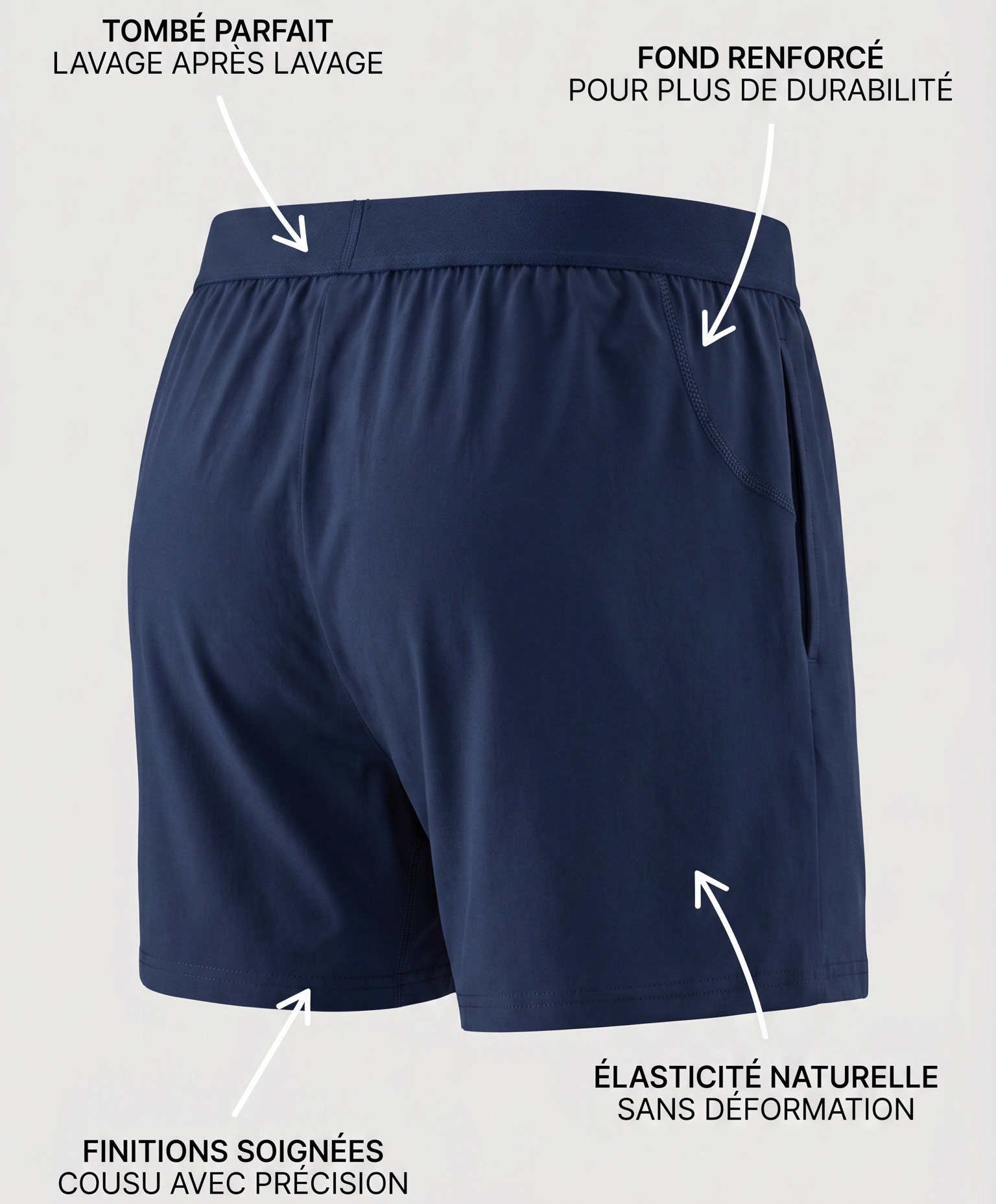 Caleçon en coton bleu marine Ma boutique