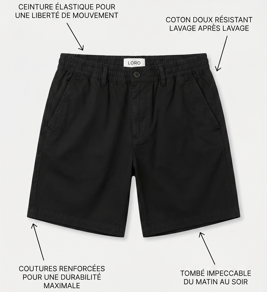 Short en coton noir Ma boutique