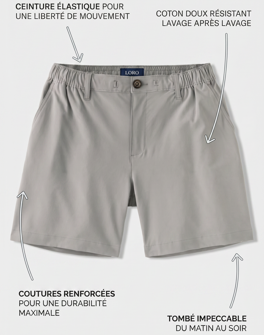Short en coton gris Ma boutique