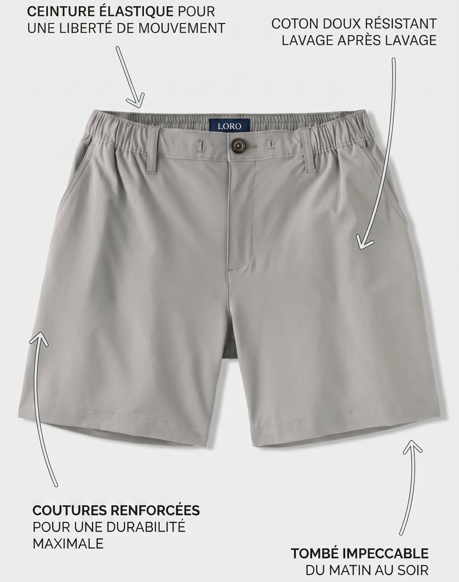 Short en coton gris Ma boutique