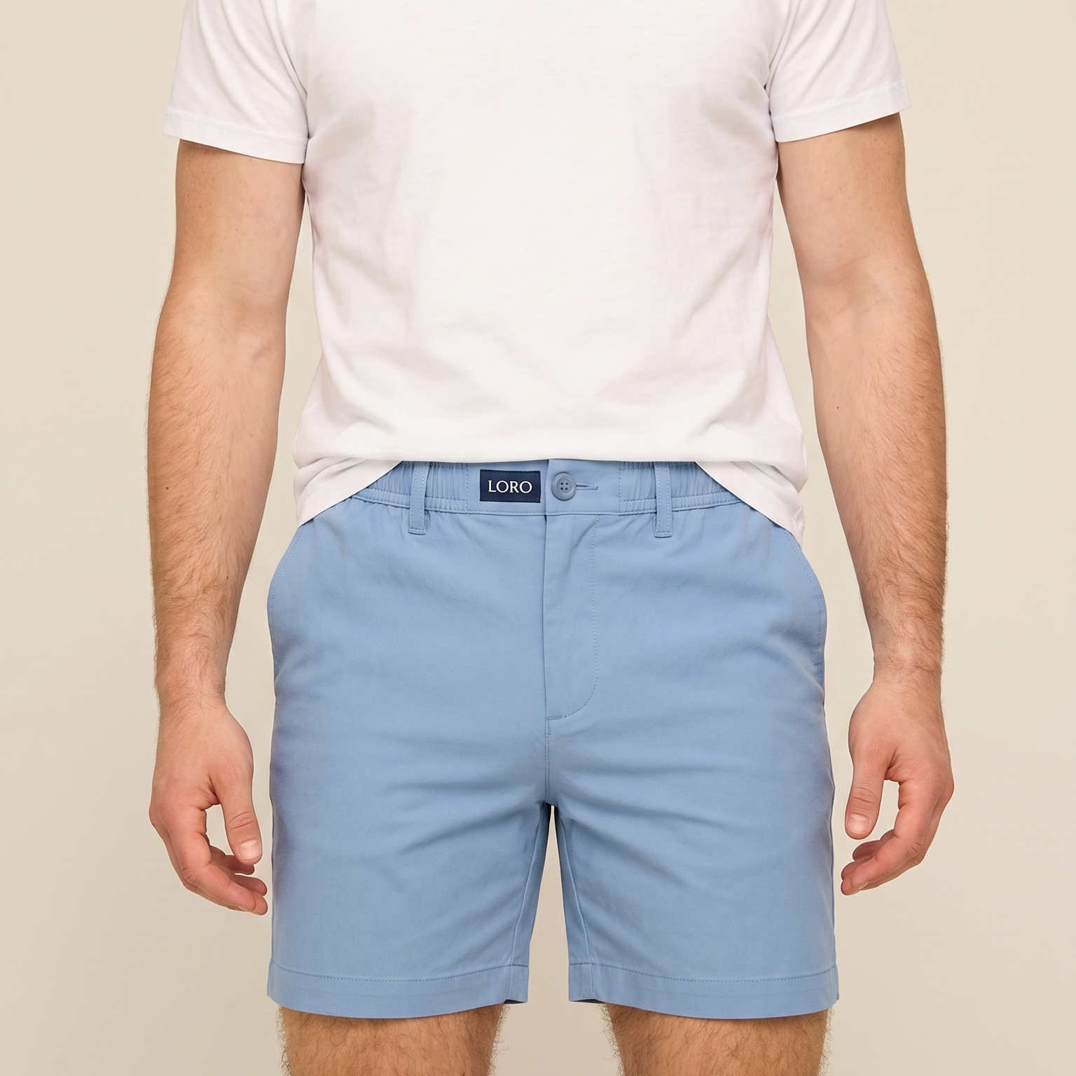 Short en coton bleu clair Ma boutique