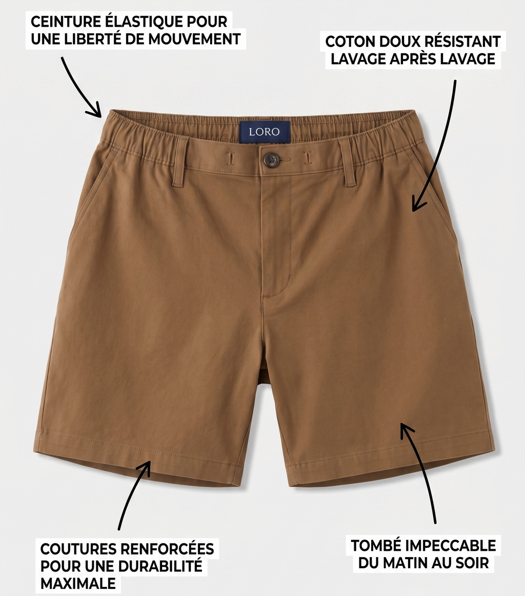 Short en coton marron Ma boutique