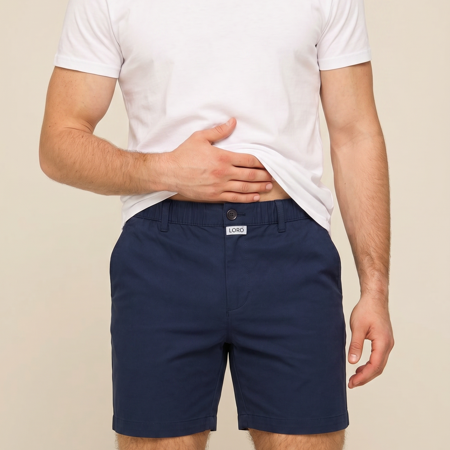 Short en coton bleu marine Ma boutique