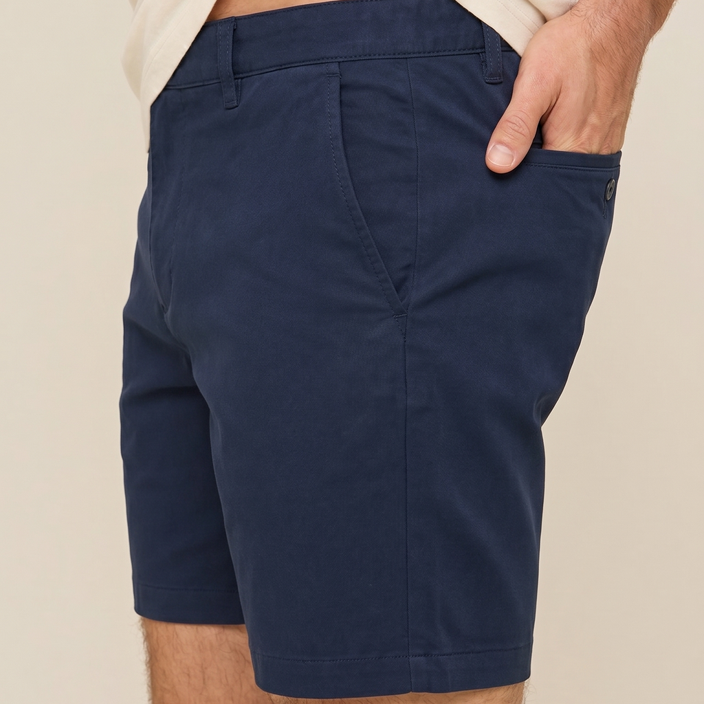 Short en coton bleu marine Ma boutique