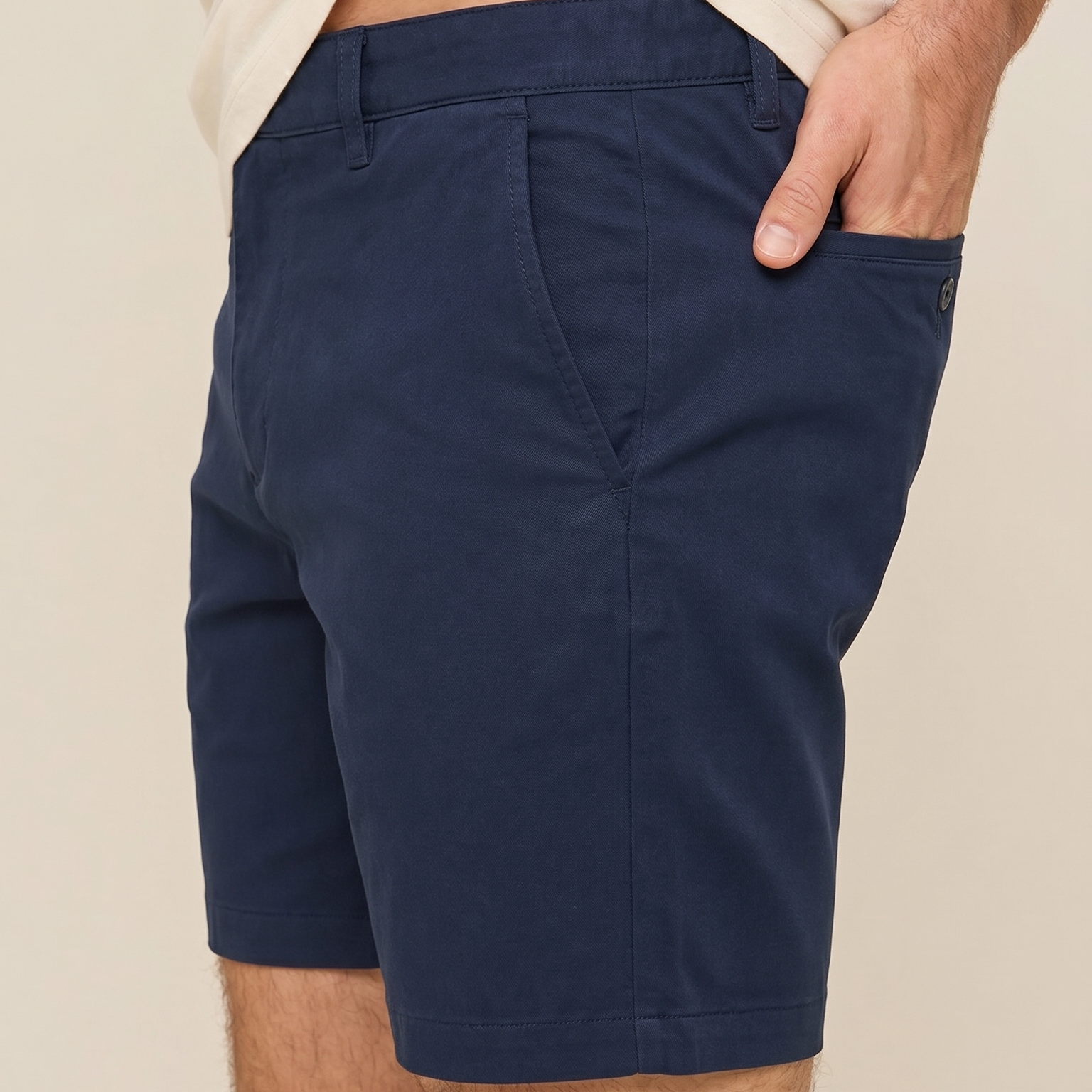 Short en coton bleu marine Ma boutique